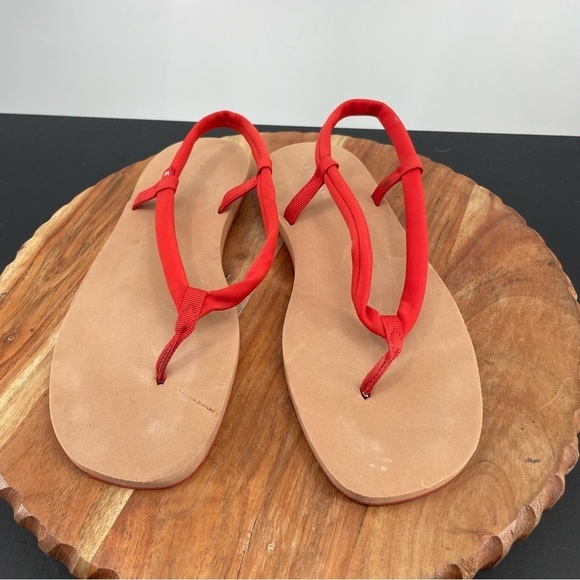 EVERLANE The ReNew Strappy Sandal red Sz 9 - Picture 2 of 5